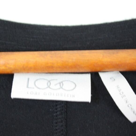 LOGO By Lori Goldstein Tunic Women's Size Small Black Basic Top - Picture 3 of 4